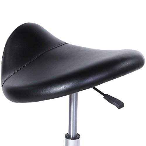 Salon Beauty Equipment Saddle Stool W/ Handle ST-01BLK