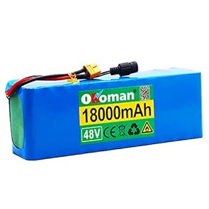 48v Lithium-ion Batterij 13s4p 21700 18ah Batterijpak 1000w High Power Batterij Ebike Elektrische Fiets Bms Met Xt60…