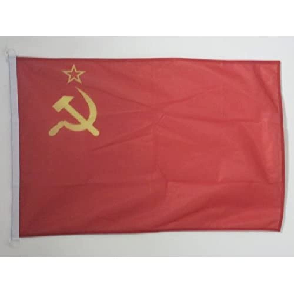AZ FLAG USSR Nautical Flag 18'' x 12'', Red communist flags 30 x 45 cm, Banner 12x18 in for boat