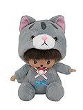 Monchhichi Cat Bebichhichi Gray Tiger Cat Plush