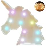 iefoah Colorful Unicorn Light Marquee Unicorn Decorative Signs Unicorn Shaped Battery Operated Night Lamp for Wall Home Bedroom Party Theme Supplies Decorations Girls Kids Birthday Gifts