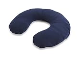 Sunny Bay Lavender-scented Heatpad Neck Heating Wrap, Flax Seeds, Washable Fleece Cover, Blue, Medium