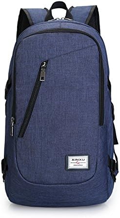 Professional Slim Laptop Backpack Anti Theft Travel Bag Water Resisten Business Computer Bag College Shoulder Bag with USB Charging Hole Fits less than 17 inch Latop (Blue)