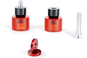 M MAINTENANSE Motorcycle Decorative Wheel M12 Screw Install on Engine Guard Saddlebag Guard for Harley-Davidson Touring Street Glide Road Glide Road King Electra/Ultra Models (Red Decorative Wheel)