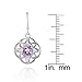 Sterling Silver Genuine, Simulated, or Created Gemstone 5x5mm Cushion-Cut Celtic Open Knot Dangle Earrings