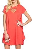 Women's ULTRA SOFT BAMBOO T-Shirt Dress w/ Pockets (XS-XL), Made in USA
