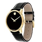 MOVADO-Swiss-Museum-Classic-Black-Dial-Mens-Gold-Slim-Leather-Watch