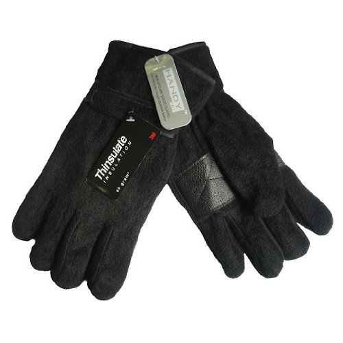 Men's Thermal Fleece Thinsulate Lined Gloves with Palm GripM/L Amazon