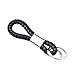 Buffway KeyChain Keyring,Leather Braided Lanyard Key Chain Holder Tag 2 Metal Rings With Fashion Design for Your Car Office Home keys - Black