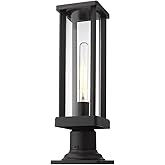 Z-Lite 1 Light Outdoor Pier Mounted Fixture 586PHMR-533PM-BK