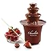 Nostalgia 8-Ounce Chocolate Fondue Fountain, Half-Pound Capacity, Easy to Assemble 3 Tiers, Perfect for Nacho Cheese, BBQ Sauce, Ranch, Liqueurs, 0.5 Pound, Brown