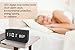 Wooden Alarm Clock, Warmhoming LED Digital Clock with White Backlight, Voice Control and Display Time, Date, Temperature for Home & Office (Black)