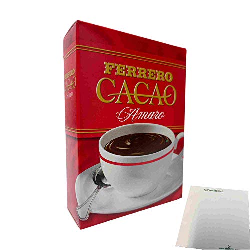 Ferrero Cacao Amaro (75g Packung Kakaopulver) + usy Block