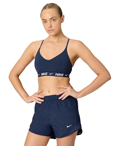 Nike Women's Indy Light Support Padded Adjustable Sports Bra, Midnight Navy, 2XL