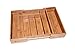 Expandable Bamboo Wood Cutlery Tray Drawer Utensil Organizer for silverware and cooking utensils with 7 sections - 2 Adjustable parts to fit comfortable in kitchen drawers by Arange