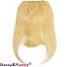 Voloria #613 Blonde Color Brazilian Human Hair Clip-in Hair Bang Full Fringe Short Straight Hair Extension for women 6-8inch