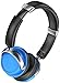 Sentey Headphones with Microphone Inline Control for Travel Running Sports Headset Gaming Hifi Audio for Kids Men Woman Strong Bass Earcup Rotation Ls-4231 Blue Phaint Transport Carrying Case Included