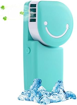 Qingsm Portable Palm Air Conditioner USB Rechargeable Refrigeration Fan (blue)