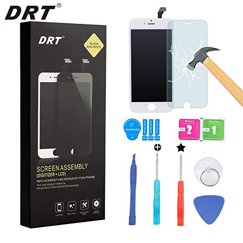 DRT iPhone 6 Screen Replacement (White), LCD Touch Screen Digitizer Frame Assembly Replacement Set and Glass Screen Protector for iPhone 6 (4.7 in) - Thumbnail 7