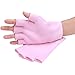 Queentools Gel Moisturizing Gloves, Half Finger Spa Gloves, Moisturizing Vitamin and Essential Oil Infused, Pink, 1 Pair
