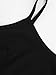 Romwe Women's Basic Sleeveless Scalloped Hem Cute Crop Tank Cami Top Black L
