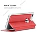 iPhone 8 Plus Case, iPhone 7 Plus Case [Touch Series][View Window], Folio Flip PU Leather Case,Magnetic Closure, Case for iPhone 8 Plus /7 Plus Special Edition with Stand, Metal Sensor 5.5 inch (Red)