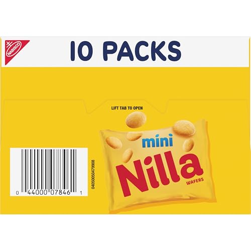 NILLA WAFERS MINI COOKIES, VANILLA WAFERS, 10 SNACK PACKS