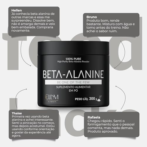 Beta Alanina Pura 300g ELLYM NUTRITION Performance Para Treino e Recuperação Muscular Pós Treino
