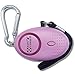 Light Pink Mini Loud Personal Staff Panic Rape Attack Safety Security Keyring Keychain Alarm with Torch 140DB