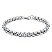 Monily 7 mm 10Inches Square Rolo Stainless Steel Bracelet Stainless Steel Chain Necklace Round Box Necklace Men Women Jewellery