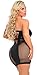 Women's Sexy Hourglass Seamless Tube Dress Bodysuit Lingerie (One Size, Black)