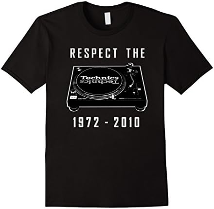 Men's Respect The Technics Shirt SL1210 Dj Turntable T-shirt XL Black