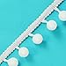 Expo International 3/4-Inch Pom Fringe Trim Embellishment, 20-Yard, White