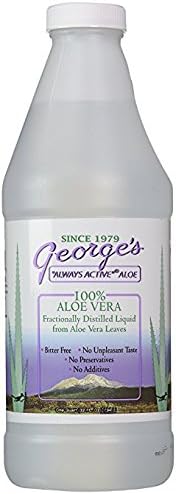George's Aloe Vera, 100% Aloe Vera Liquid, 32 Fl Oz (Pack of 4)