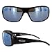 Revo Sunglasses Re 5010x Gunner Polarized Wraparound Wrap, Shiny Black Blue Water, 66 mm