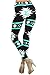 N066-OS Mint Aztec Printed Stylish Leggings