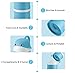 Formula Dispenser, Stackable Portable 3 Compartments Milk Powder Dispenser & Snack Container by Udaone-with Handle & 3 Funnel Lids/360ML 0M+ (Blue Whale)