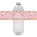 Pink and Gold Sweet 16 Birthday Party Water Bottle Labels, Sweet Sixteen Birthday Stickers for Water Bottles - 20 Count
