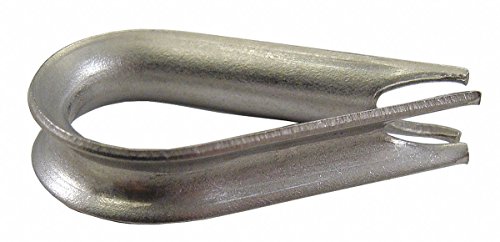 Loos Cableware AN100-C10 Stainless Steel Thimble for 9/32" and 5/16" Diameter Wire Rope