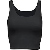 Almere Trendy Double-Lined Buttery Soft Neutral Colors Spring Summer Contour Tank Top for Women Girls