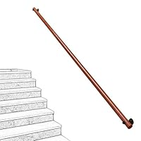 50-600cm Wooden Stair Handrail with Wall Brackets/Multifunction Stairs Railing for Corridor Attic Stairs Bathroom/Easy Installation