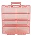 ArtBin 6990AG Super Satchel Double Deep, Portable Art & Craft Organizer with Handle, [1] Plastic Storage Case, Translucent Coral