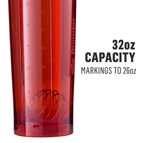 BlenderBottle Pro Series Shaker Bottle, 32-Ounce, Red