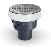 EZ-PV2-R6 - EZ PVC Slab on Grade Drain with 6" Nickel Bronze Strainer and 2" x 3" Outlet