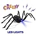 Prextex Animated Dropping Huge Black Hairy Spider/Tarantula with LED Eyes for Halloween Haunt Décor Best Halloween Decoration