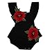 Baby Girls Jumpsuit Newborn Infant Kids Floral Clothes Summer Romper Bodysuit Sundress Outfits (12-18 Months, Black)