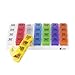 GMS 7 Day Pill Organizer Tray - Large with Removable Daily Pill Boxes with 4 Compartments Each for Storing and Organizing Prescriptions and Other Meds - Rainbow