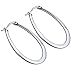 Besteel Stainless Steel Womens Teardrop Earrings Hoops 40MM 50MM 60MM