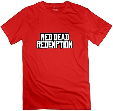 Janllow Red Dead Redemption Logo Nerd 100% Cotton T Shirts for Mens