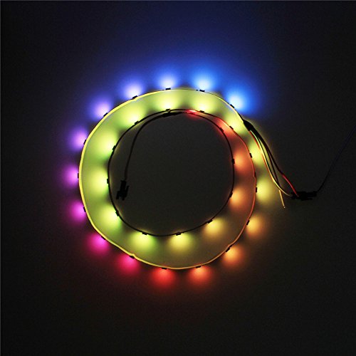ALITOVE SK6812 (Similar to WS2812B) Individually Addressable RGB White RGBW LED Flexible Strip Light 3.3ft 30 Pixels 5050 SMD Red Green Blue White 4 chips in 1 LED Black PCB DC5V